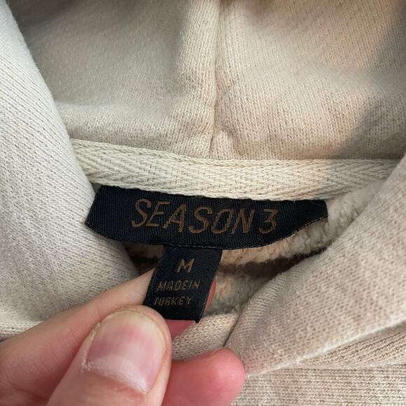 Yeezy Season 3 Off White Cream Hoodie Sweatshirt Medium Kanye West Oversized - Picture 3 of 9